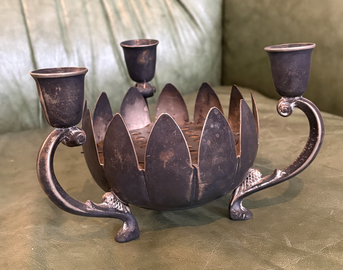 Candelabro plateado