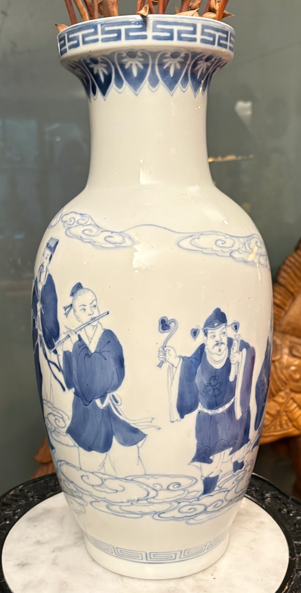Jarrón porcelana oriental original