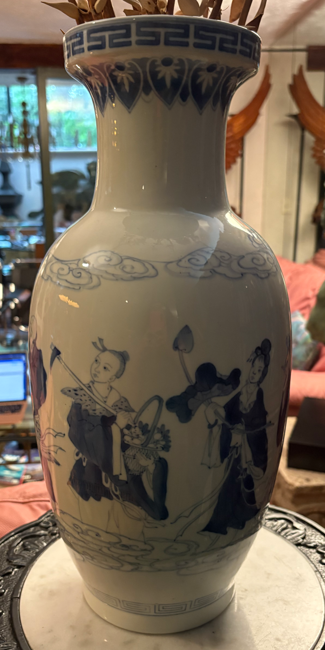 Jarrón porcelana oriental original