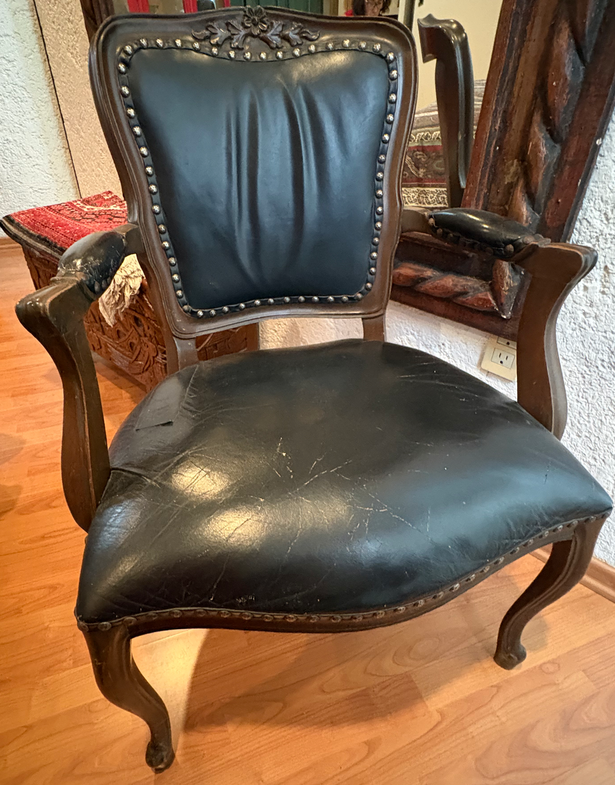 Sillón estilo inglés piel